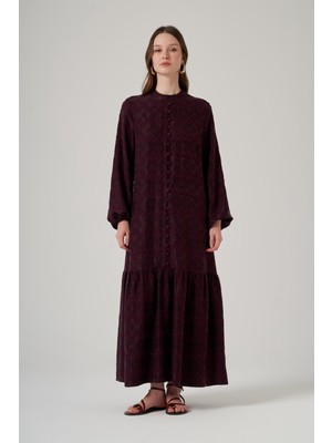 Nuss 2026 Önü Düğme Detaylı Cupra Elbise