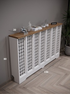 Bagax Ayasofya Model, Beyaz Üstü Çam Renk,iç Ölçü 136 cm Dış Ölçü 140 cm Petek Kaplama, Dresuar