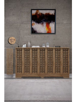 Bagax Truva Model, Çam Renk,iç Ölçü 136 cm Dış Ölçü 140 cm Petek Kaplama, Dresuar