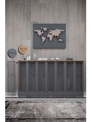 Bagax Zeugma Model, Antrasit Üstü Çam Renk,iç Ölçü 136 cm Dış Ölçü 140 cm Petek Kaplama, Dresuar