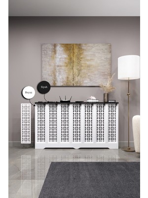 Bagax Truva Model, Beyaz Üstü Siyah Renk,iç Ölçü 136 cm Dış Ölçü 140 cm Petek Kaplama, Dresuar