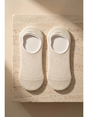 Katia & Bony Kadın Basic Renkli Görünmez Babet Çorap Beyaz