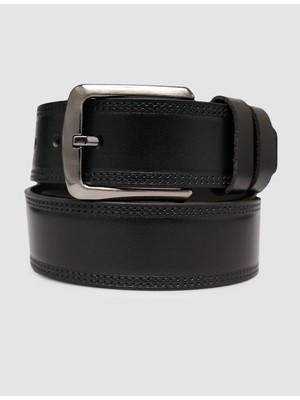 Cabani Hakiki Dana Deri Siyah Klasik Erkek Kemer