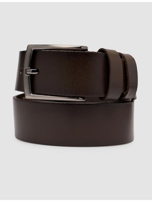 Cabani Hakiki Dana Deri Kahve Klasik Erkek Kemer