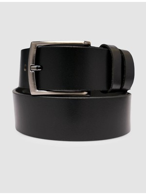 Cabani Hakiki Dana Deri Siyah Klasik Erkek Kemer