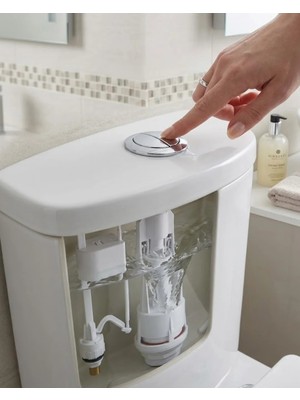 LTG Nova Klozet Rezervuar Iç Takımı Basmalı Sistem Ayarlanabilir Şamandıralı Su Tahliye Mekanizması