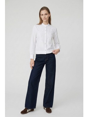 ALLDAY Beyaz-Nakış Detaylı Gömlek