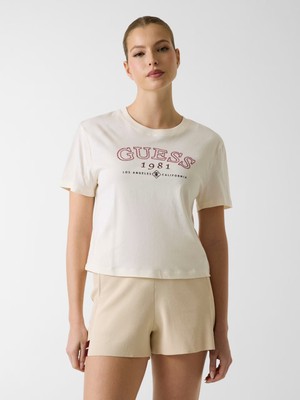 Guess Arianna Boxy Logo Kadın T-Shirt V6GI04K2965
