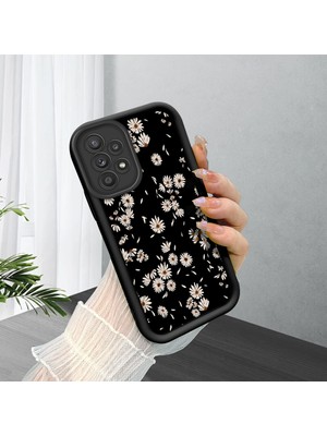 HONTINGA Samsung Galaxy A52S ile Uyumlu Kılıfı Düşüme Önleyici Basitlik Anti Düşme Kamera Korumali Siyah Yıldız Desen Yumuşak Silikon Telefon Kılıfı Kadın ve Erkek Için Uygundur K2-0261