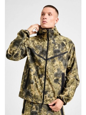 Nike Tech Fleece Full Zip Windrunner Hoodie Kapüşonlu Unisex Kamuflaj Sweatshirt