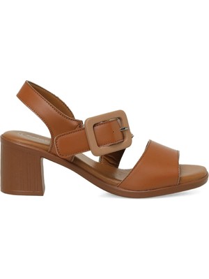 Polaris 167262.Z6FX Taba Kadın Düz Sandalet