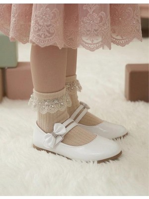 Altın Pabuç Çocuk Babet - Fiyonklu Rahat Taban Günlük, Okul ve Düğün Ayakkabısı