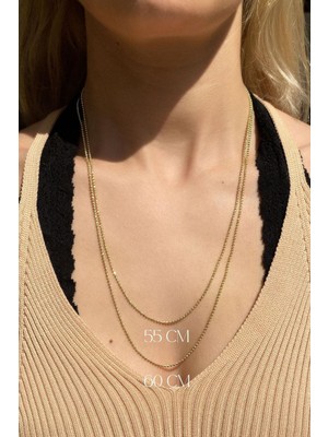 Spossy Silver Jewelry 1,5 mm Unisex  Italyan Top Zincir Kolye