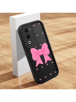 HONTINGA Oppo A5 4g ile Uyumlu Kılıfı Düşüme Önleyici Basitlik Anti Düşme Kamera Korumali Şirin Kedi Siyah Pembe Papyon Desen Yumuşak Silikon Telefon Kılıfı Kadın ve Erkek Için Uygundur K2-0465