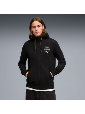 Puma Erkek Siyah Puma Amf1 Essential Hooded Jacket Siyah Erkek Kapüşonlu Sweatshirt