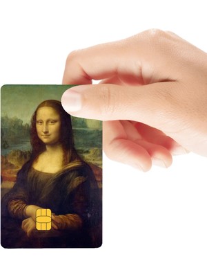 Huggy Craft Mona Lisa Temalı Parlak Kredi/banka Kart Kaplama Sticker