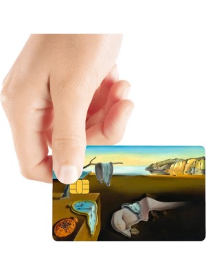 Huggy Craft Belleğin Azmi Salvador Dali Temalı Parlak Kredi/banka Kart Kaplama Sticker