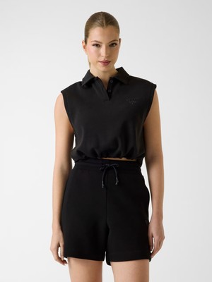 Guess Habi Kolsuz Kadın Polo Crop T-Shirt V6GP02K2956