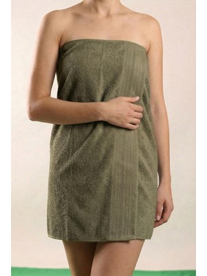 Anılsan Flovia Haki Banyo Havlusu - 70X140 Cm, 450GR, %100PAMUK, Spa ve Otel Havlusu