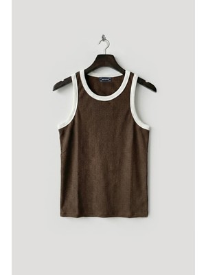 Giesto Waffle Slım Fıt Kahverengi Atlet