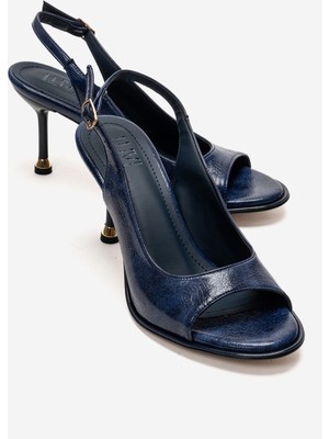 Luvi Iselın Lacivert Kadın Ince Topuklu Ayakkabı