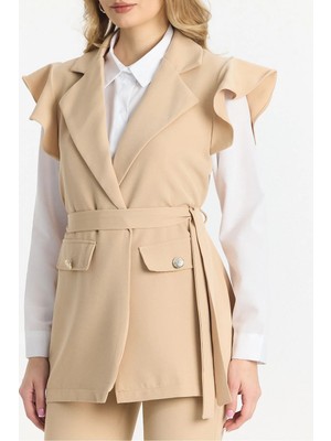 Madame Melek Alt Üst Üçlü Takım Ispanyol Pantolon Yelek Gömlek Takım