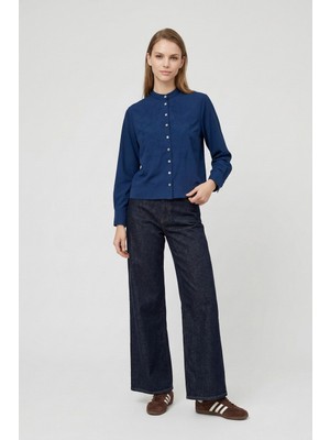 ALLDAY Indigo-Nakış Detaylı Gömlek