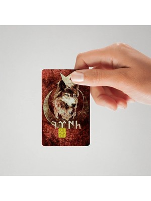 Huggy Craft Bozkurt Kırmızı Ton Parlak Kredi/banka Kart Kaplama Sticker (Yüksek Kalite)