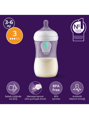 Philips Avent 260 ml , 1+ Ay, SCY673/01 Anti-kolik Biberon Renkli Silikon Malzeme ile Konforlu Beslenme