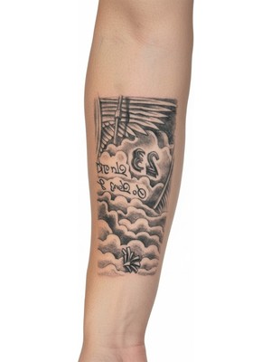 Dövme Kutusu Bulut ve Sayı Dövmesi