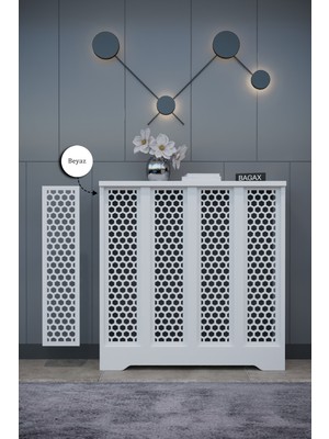 Bagax Bodrum Model, Beyaz Renk,iç Ölçü 76 cm Dış Ölçü 80 cm Petek Kaplama, Dresuar