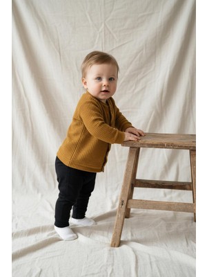 MiaBaby Likralı Gofre Bebek Hırka