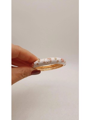 Tılsım Accesories Mineli Çocuk Kelepçe Bileklik Beyaz 5.5 Cm.