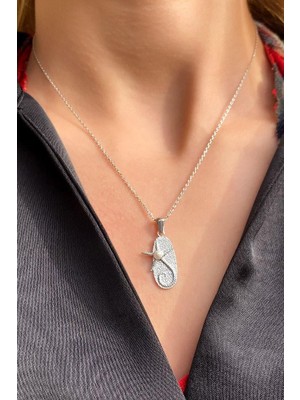 Spossy Silver Jewelry Incili Deniz Yıldızı Kolye