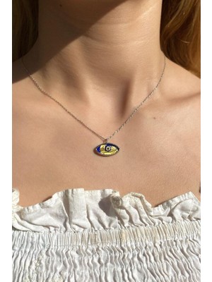 Spossy Silver Jewelry Mineli Nazar Göz Kolye