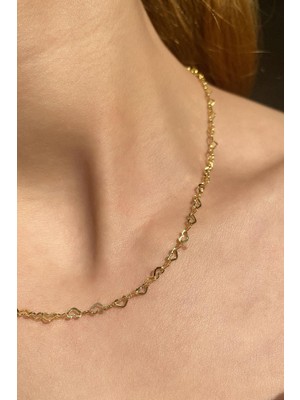 Spossy Silver Jewelry Kalp Zincir Kolye