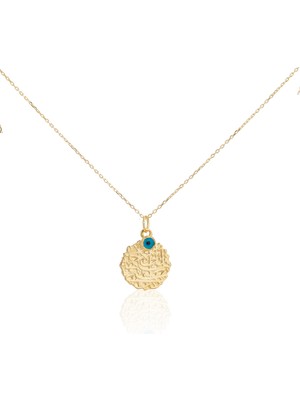Spossy Silver Jewelry Yuvarlak Nazar Kolye