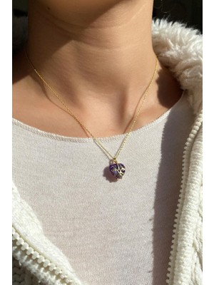 Spossy Silver Jewelry Kalpli Kar Tanesi Tasarım Çift Taraflı Kolye