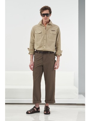 Giesto Cepli Klasik Kahverengi Teknik Pantolon