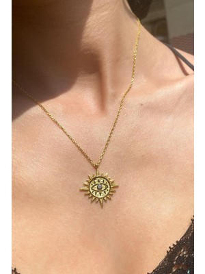 Spossy Silver Jewelry Güneş Tasarım Göz Kolye