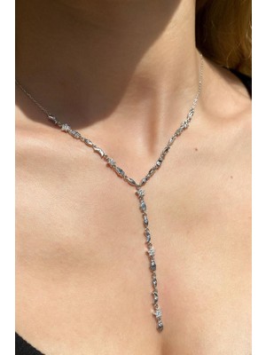 Spossy Silver Jewelry Y Şans Kolyesi