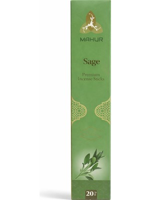 Mahur Adaçayı (Sage) Tütsü Çubukları 20 Adet – Premium Aromaterapi Meditasyon Yoga Ev Kokusu