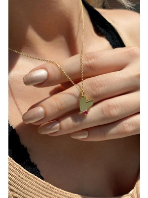 Spossy Silver Jewelry Minimal Kalp Kolye