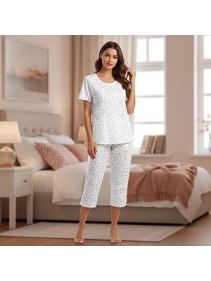 Bonbon Kadın Kaprili Kısa Kol Tshirt ve Bralet 3'lü Takım BB2415