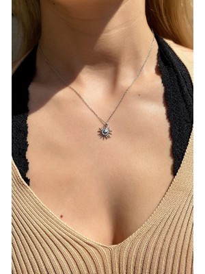 Spossy Silver Jewelry Minimal Güneş Kolye