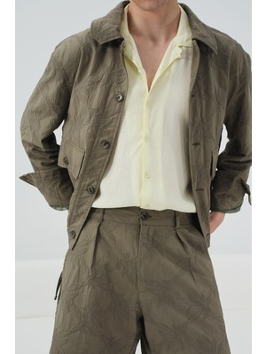 Giesto Desenli Haki Ince Ceket