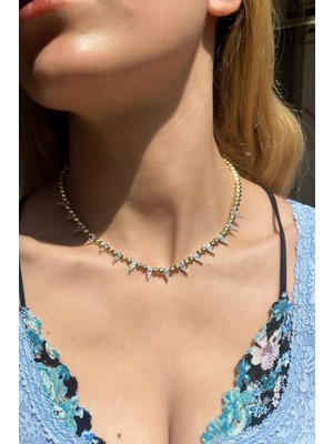 Spossy Silver Jewelry Diken Tasarım Choker Kolye