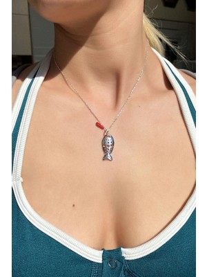 Spossy Silver Jewelry Balık Kolye