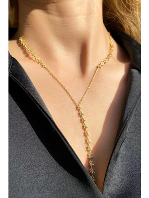 Spossy Silver Jewelry Sallantılı Yıldız Kolye