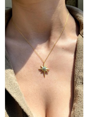 Spossy Silver Jewelry Kutup Yıldızı Kolye